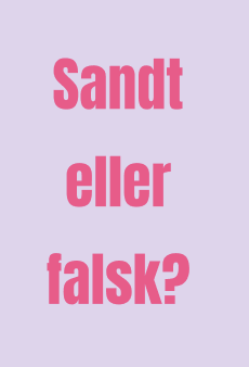 Sandt eller falsk
